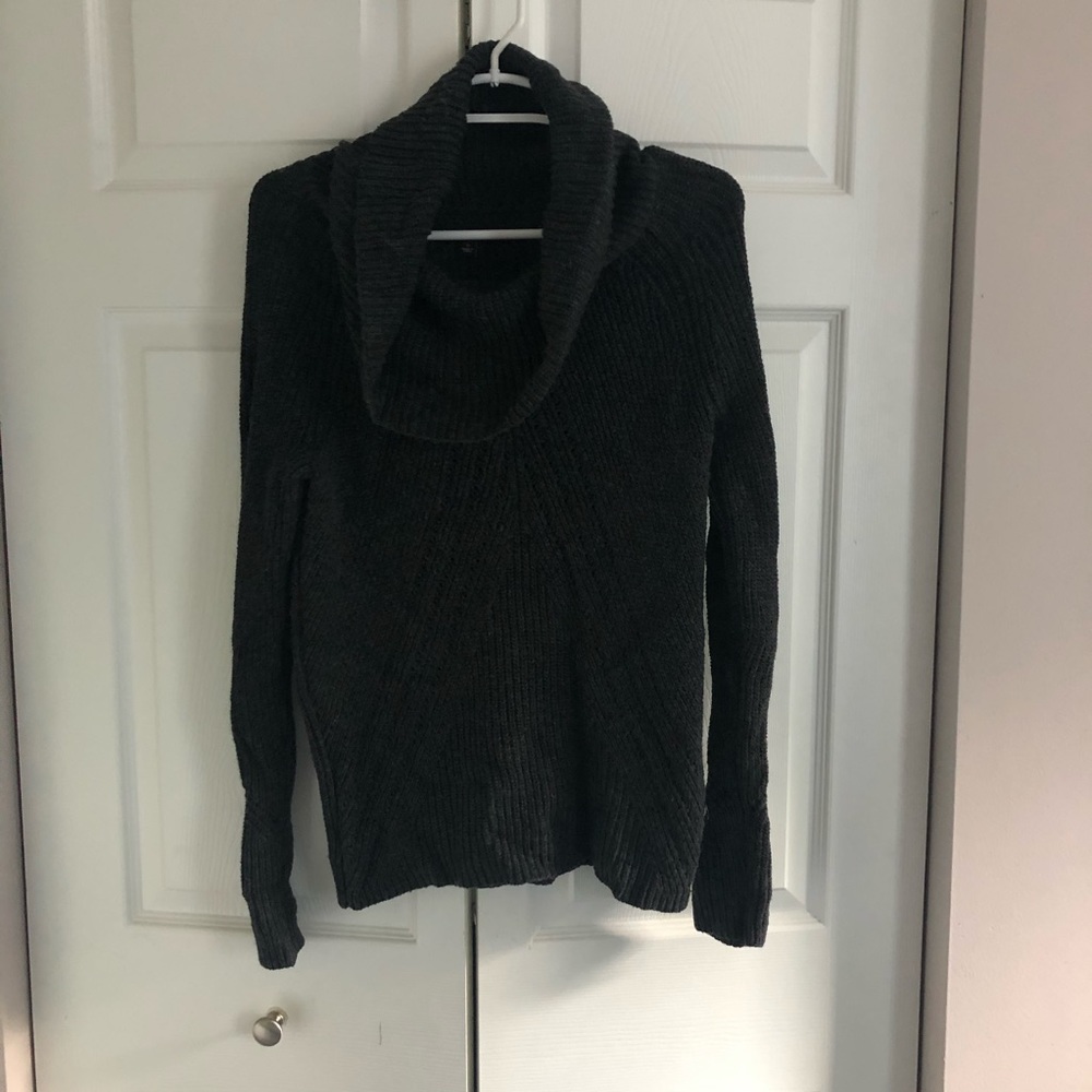 Charcoal Ann Taylor Cowl Neck Sweater - Size S